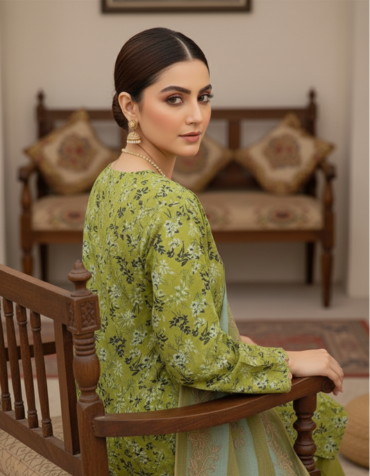 3 Pc Linen Digital Print (110)