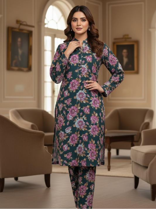 2 Pc Digital Print Dhanak(25 021)