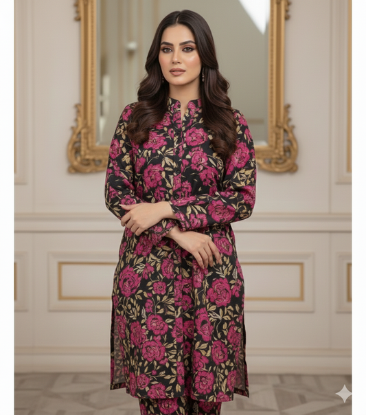 2 Pc Digital Print Dhanak(25 025)