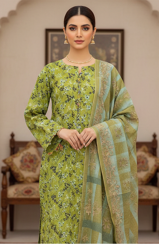 3 Pc Linen Digital Print (110)