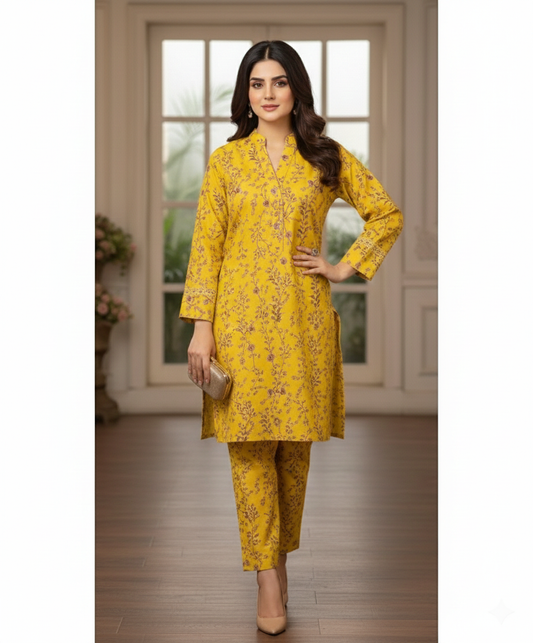 2 Pc Digital Print Dhanak(25 022)