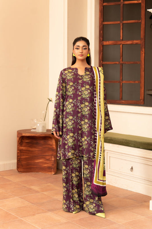 3 Pc Linen Digital Print (103)